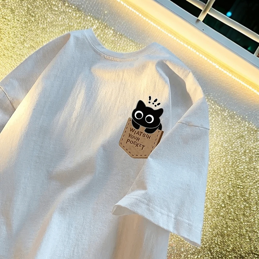 夏季短袖t恤男女同款百搭新款港风ins打底衫休闲学生半袖上衣