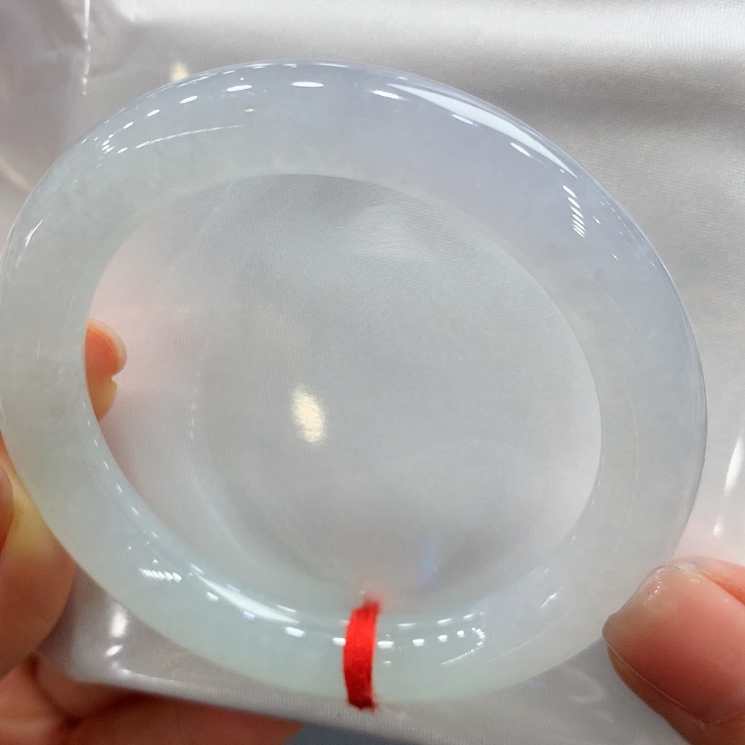 翡翠未镶嵌手镯52圆条两天鉴赏