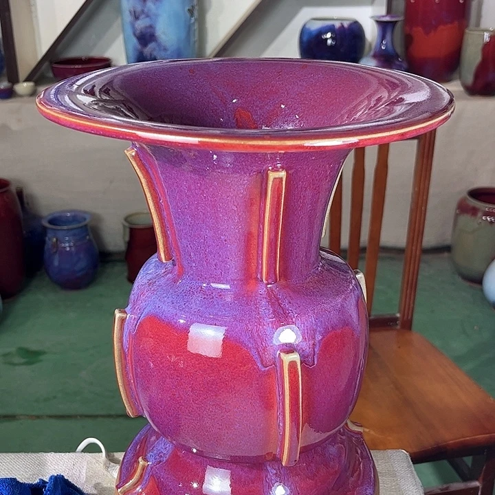 金***子瓷片钧瓷手工艺品杯子