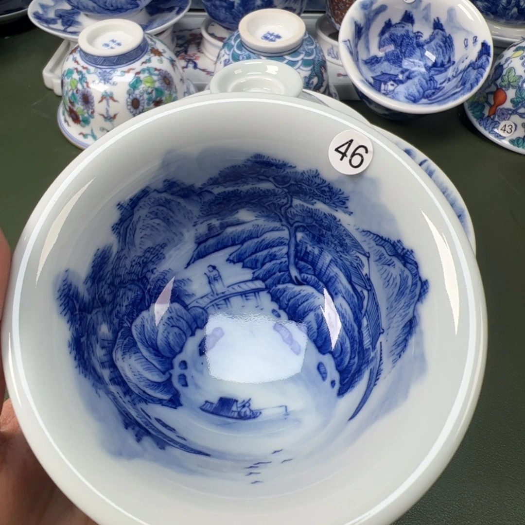 陶瓷景德镇纯手工纯手绘茶具木木46