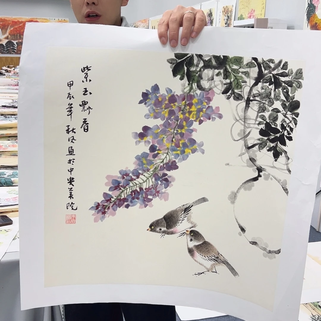 国画国画作品多次参加