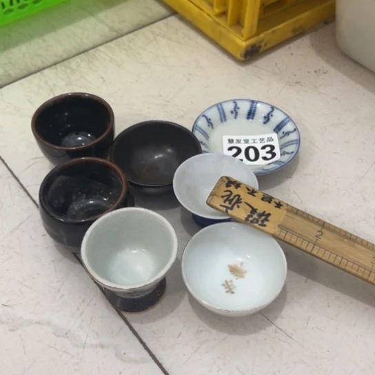 集***叔六个小一口杯和一个小碟203