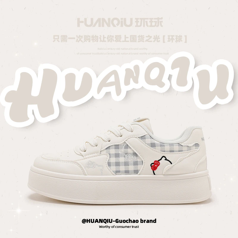 环球女鞋百搭板鞋2025秋季新款少女风小白鞋时尚学生休闲鞋子女款