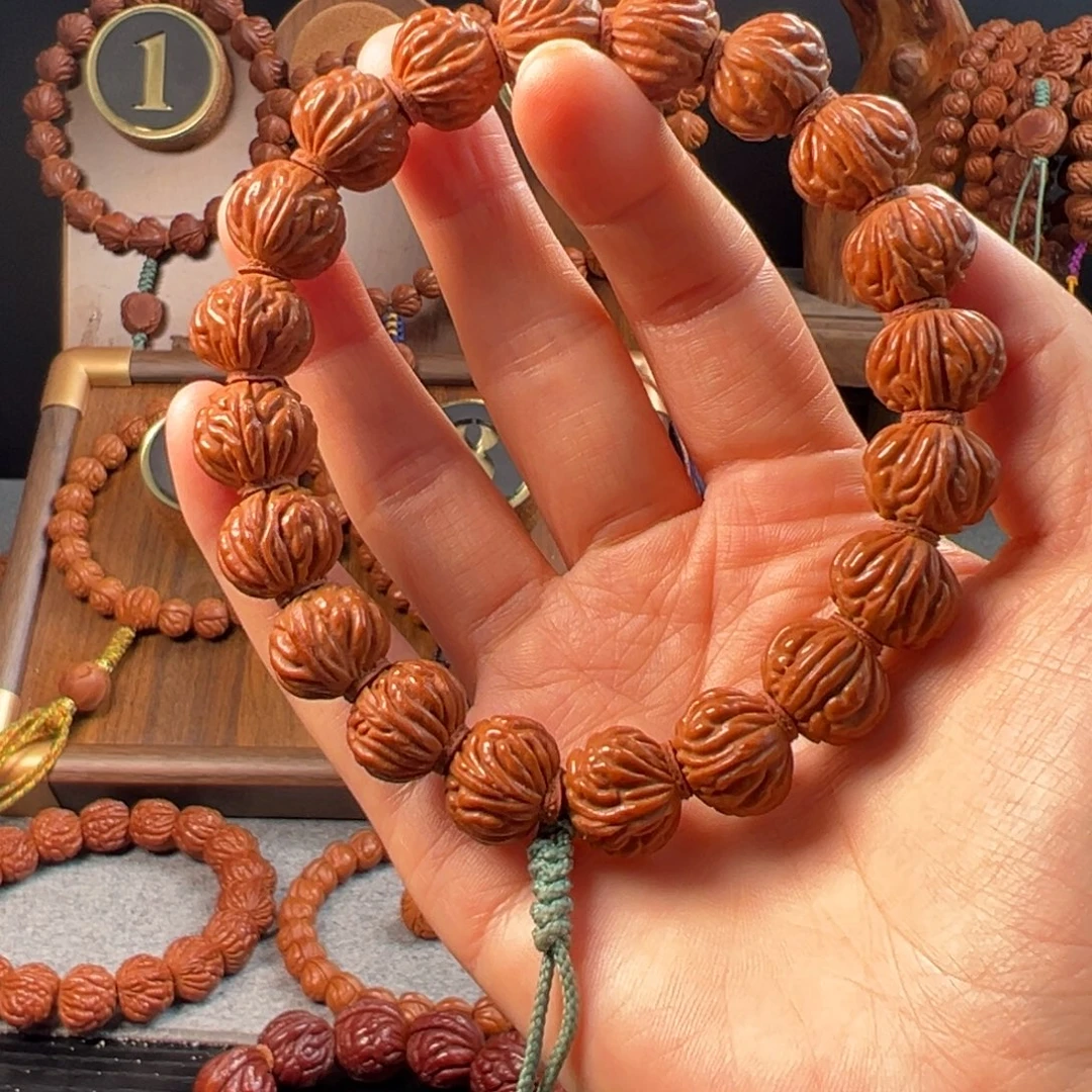 桃核手串14野生金蟾