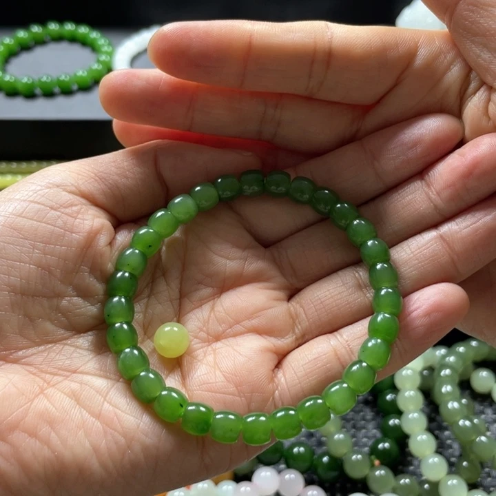 和田玉手链未镶嵌蓝*