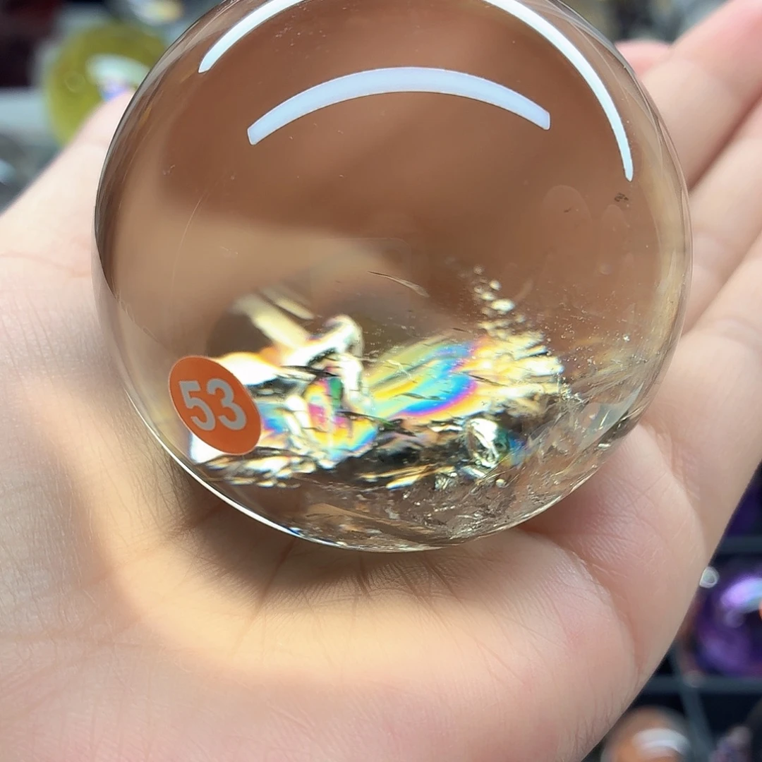 珠宝半成品水晶未镶嵌金茶61爆彩