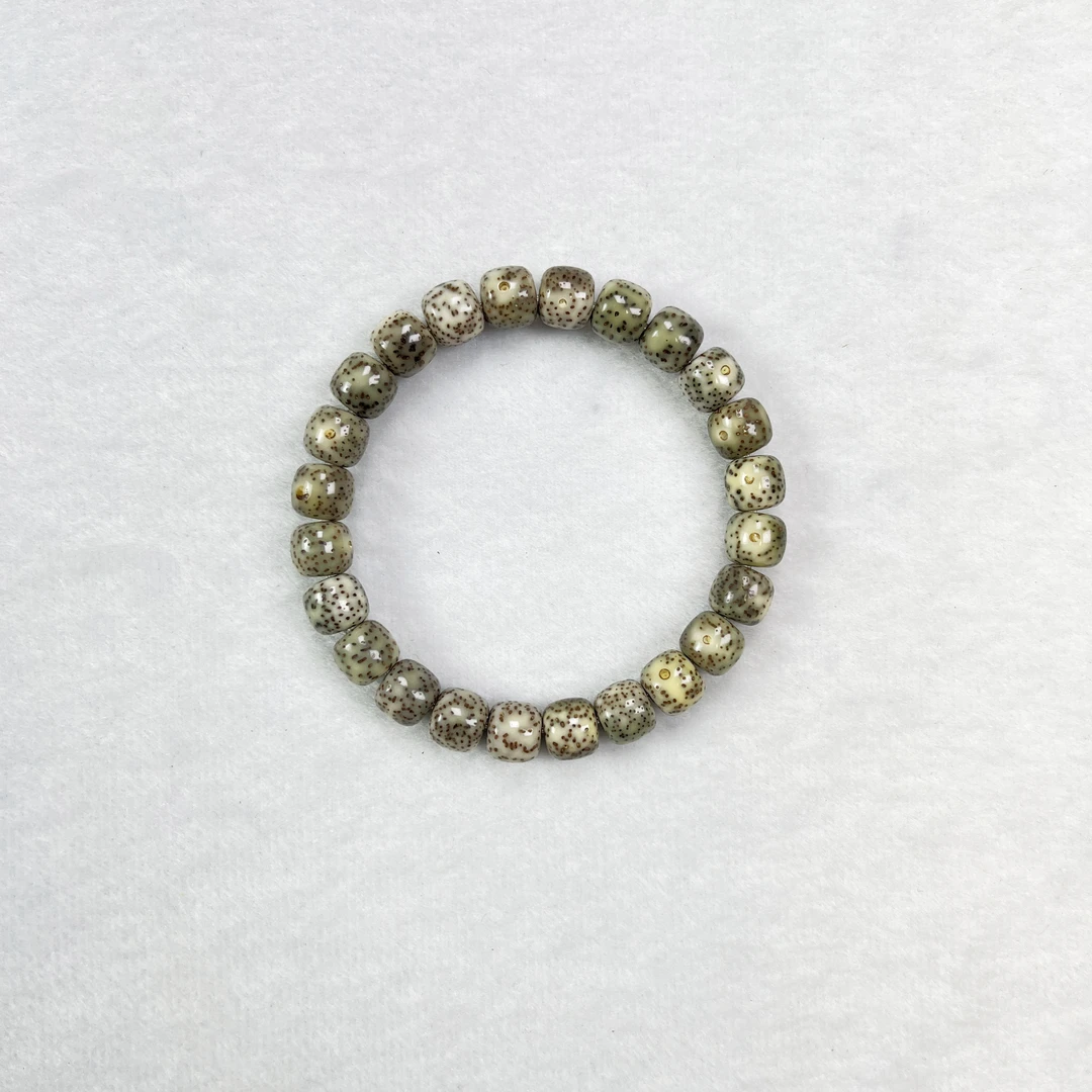 阴皮星月8*9mm 石玉料玉化料星月菩提文玩手串