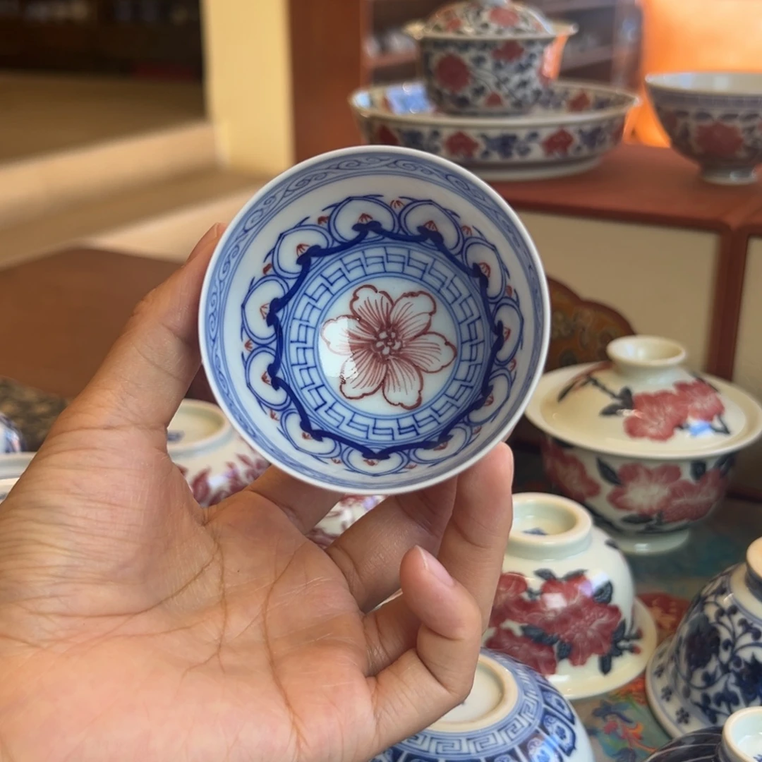 柴窑红宝相小鸡心