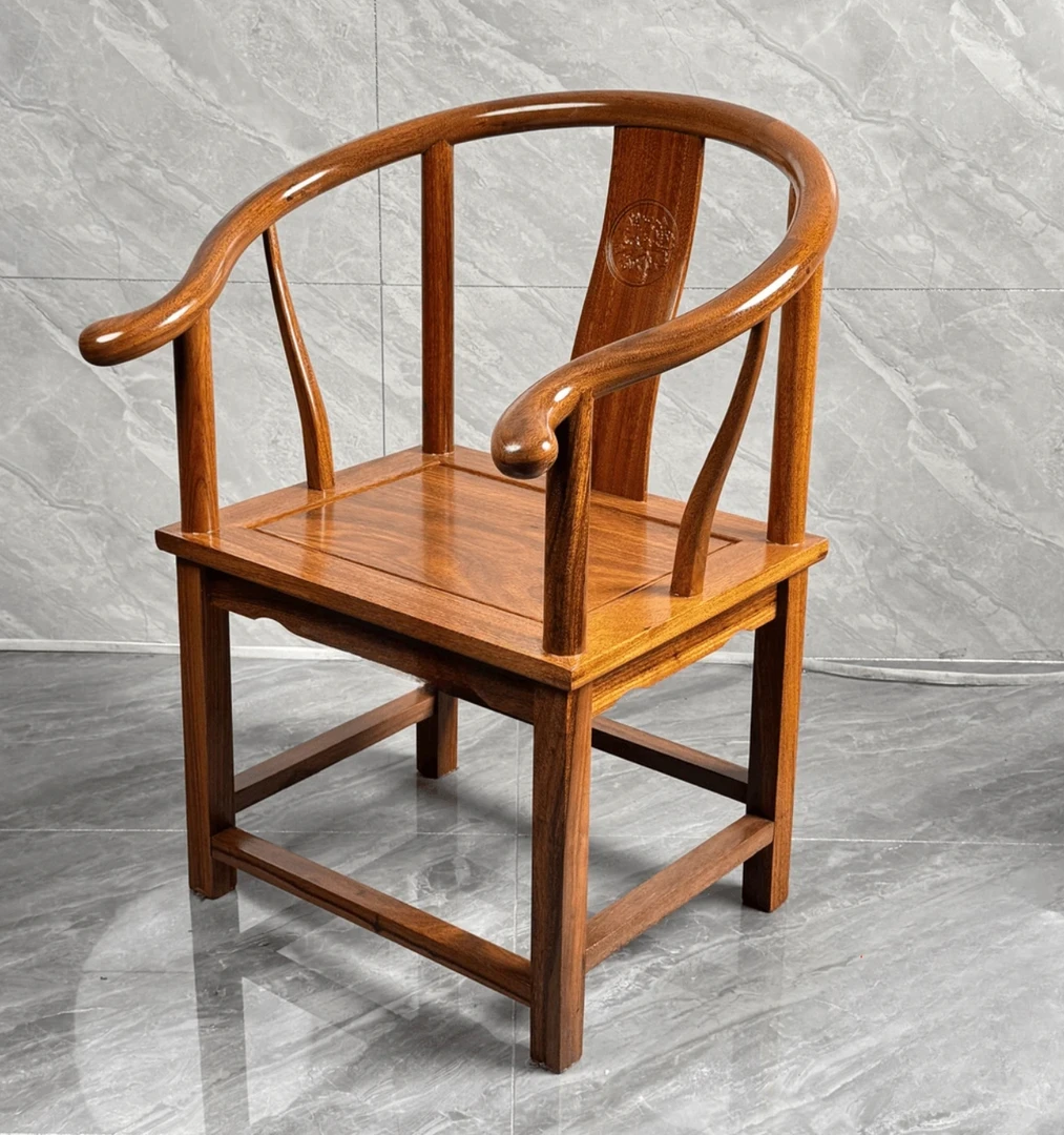 【1号绿心檀圈椅】新中式椅子实木太师椅茶椅主人椅围椅