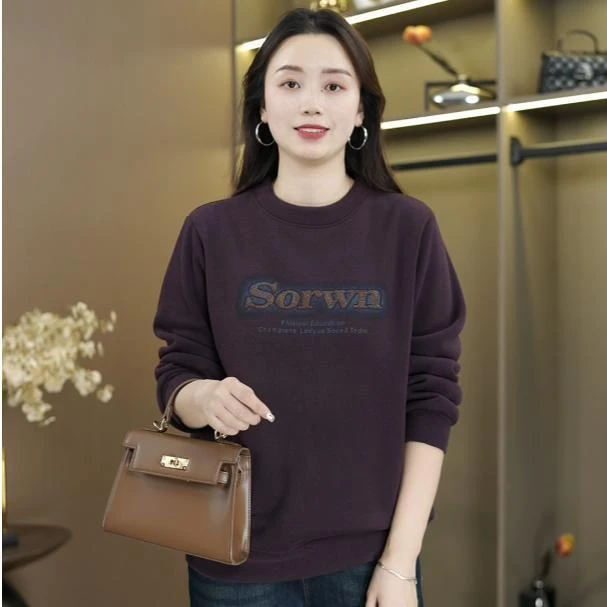 抖音【重工刺绣】冬季加绒保暖宽松显瘦百搭刺绣卫衣棉