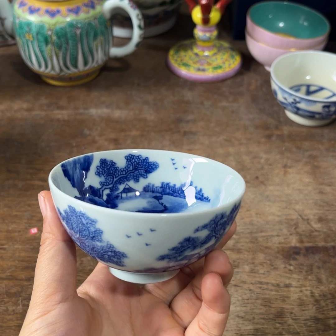 摆件青花瓷器精品陶瓷人物