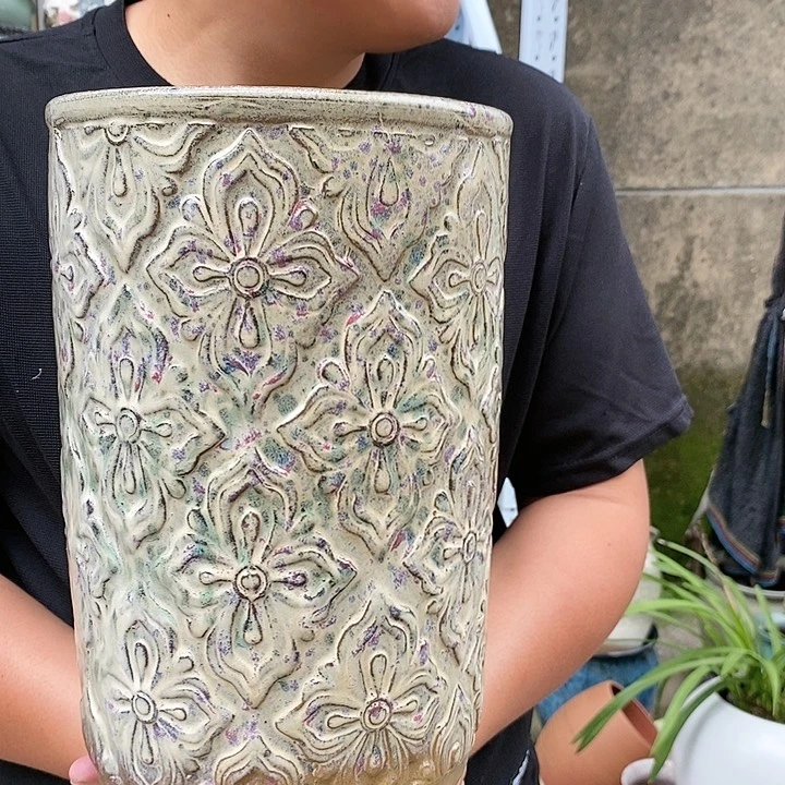 紫砂花盆口20高31福利