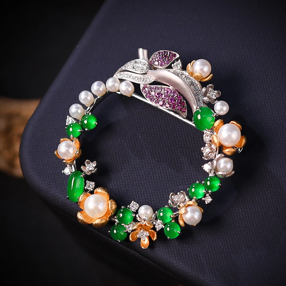 【三只猪珠宝】正阳绿玻璃种蛋面18k金镶嵌款手串优雅奢华重工精致