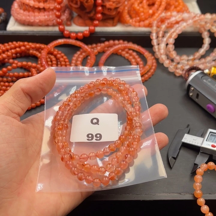 南红玛瑙未镶嵌多样性发货默认微瑕称重6mm