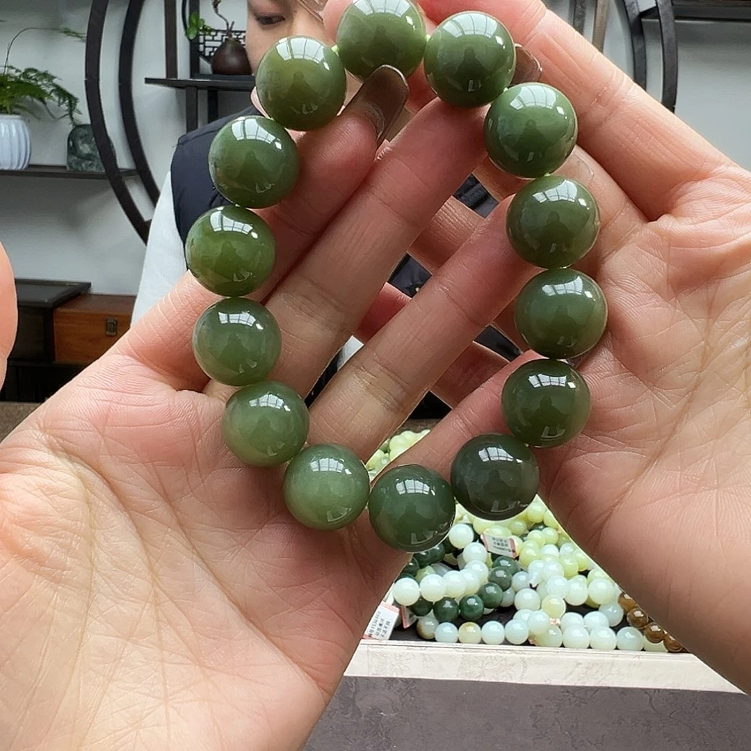 和田玉未镶嵌手链16青黄口