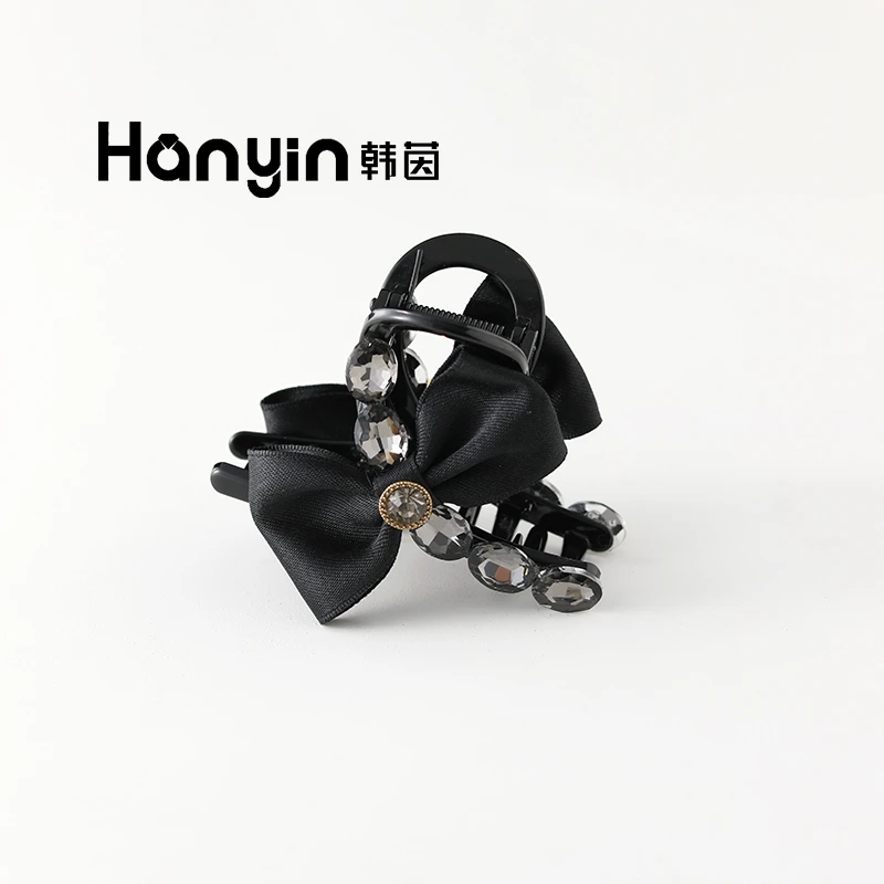 8cm小号双面爆闪黑色蝴蝶结大发量抓夹