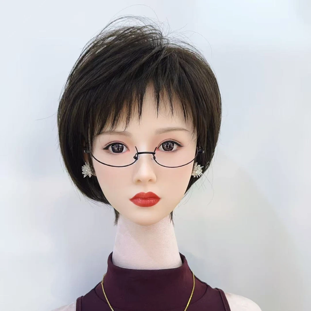 经典百搭高颅顶挂耳波波头假发