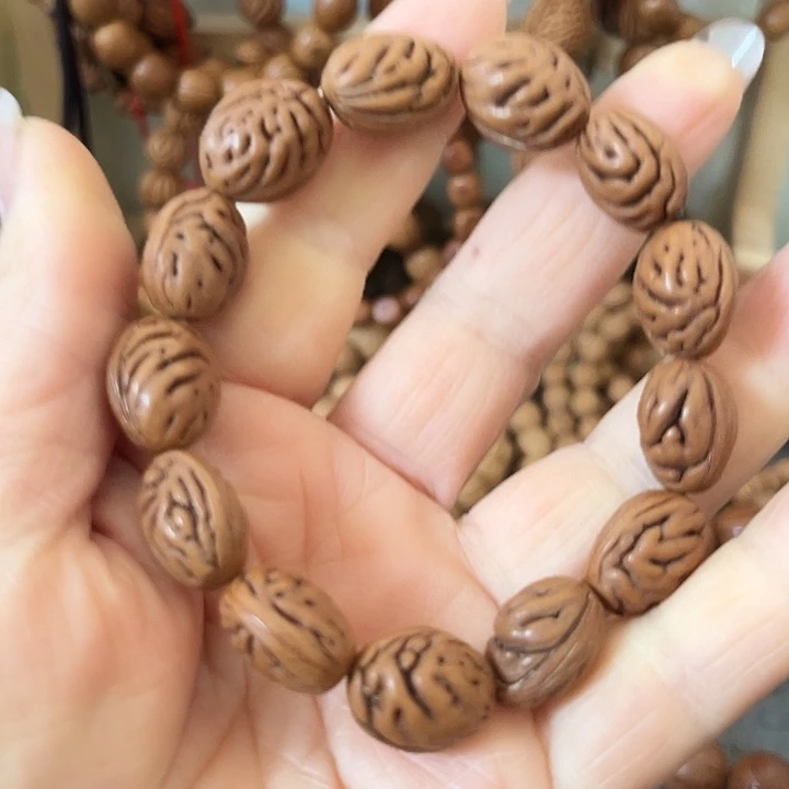 ꧁***:核桃手串/手链精品桃枭小籽手串