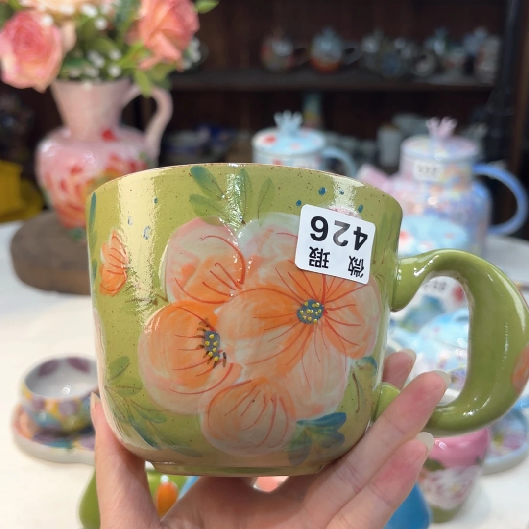 景德镇手绘高温釉下彩陶瓷茶具