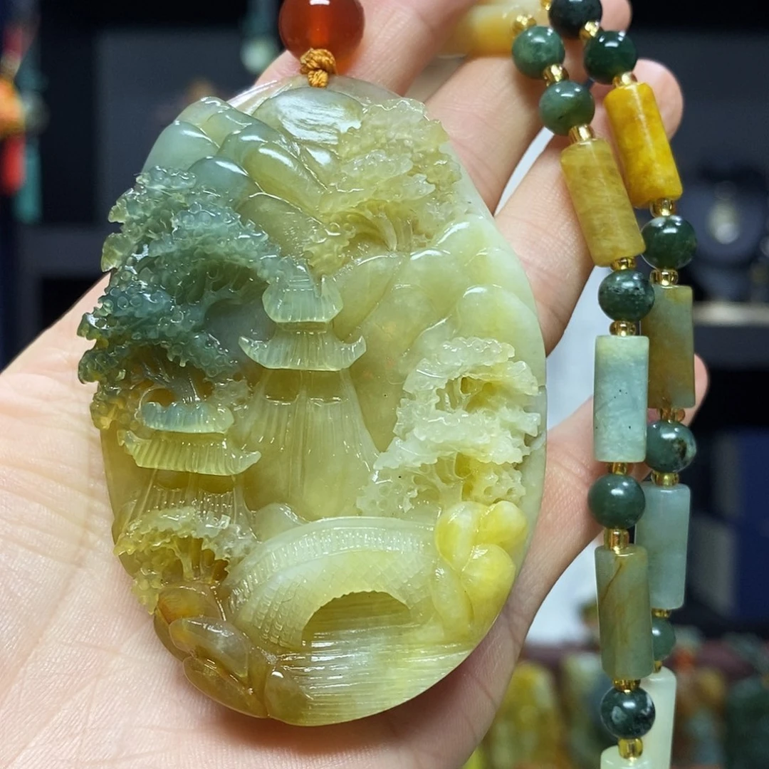 未镶嵌岫玉挂件吊坠