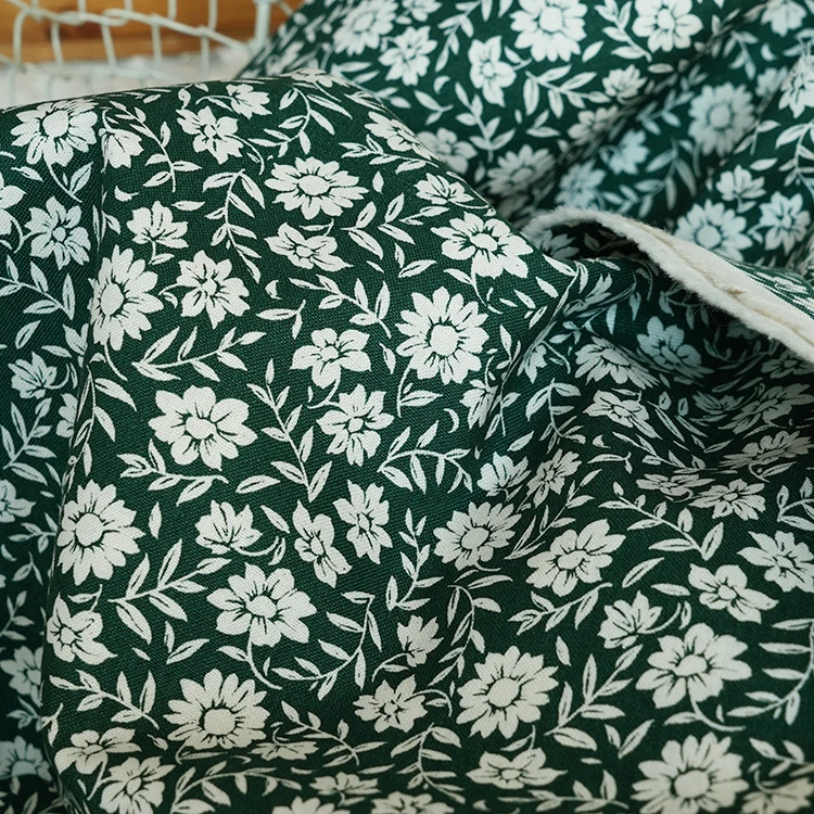 韩国进口印花布—赛琳娜绿