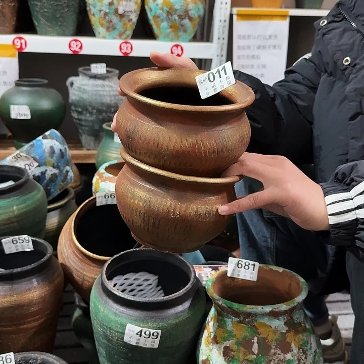 瑕疵金色一对011高度11口径15