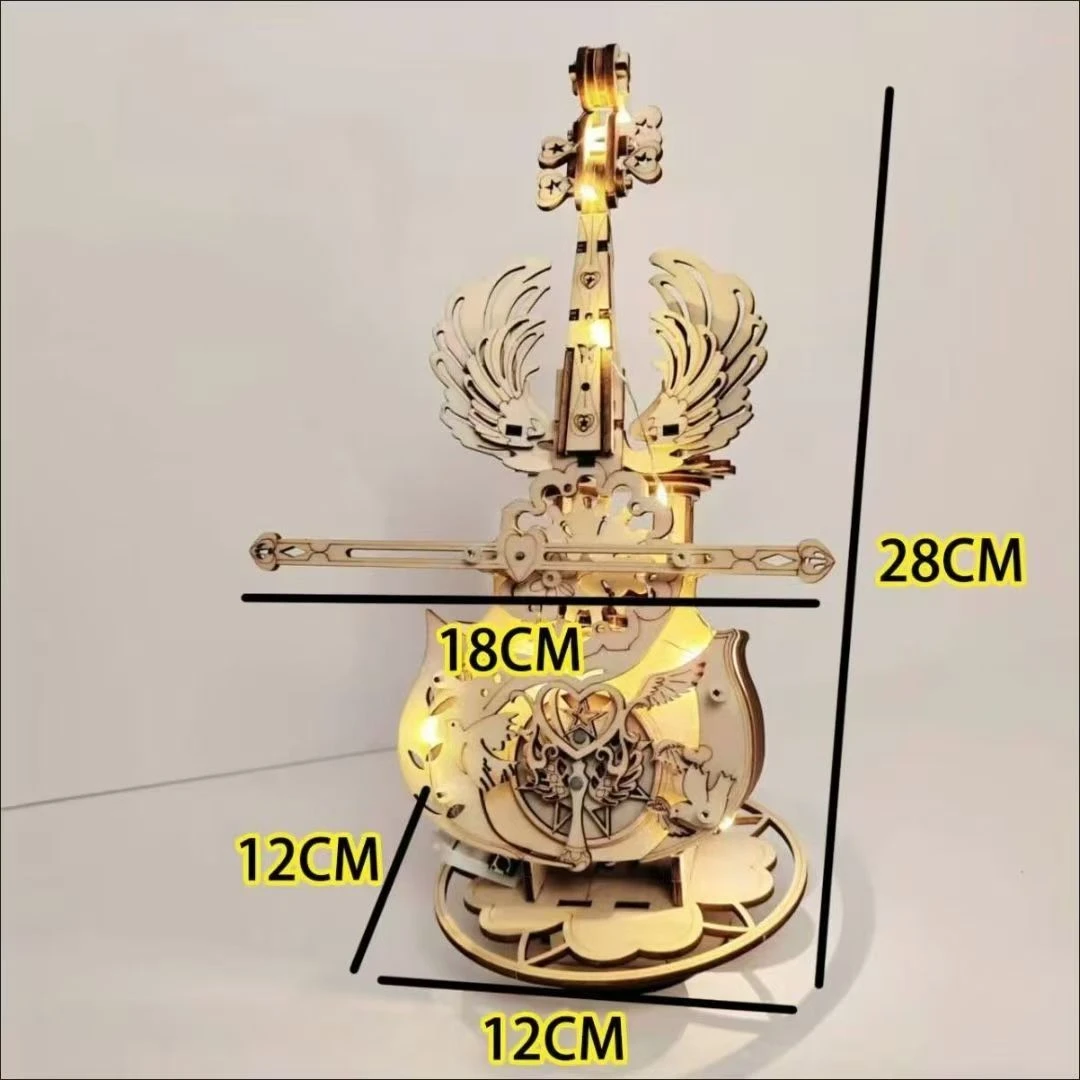 大提琴积木拼装音乐手工diy制作玩具生日情人节礼物亲子互动涂鸦