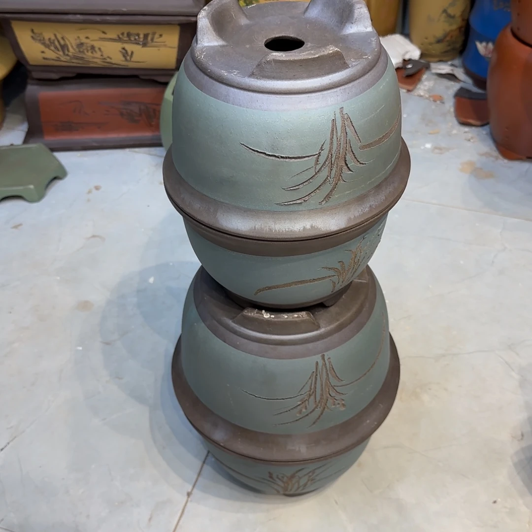 紫砂花盆口径18.12/14.10口径