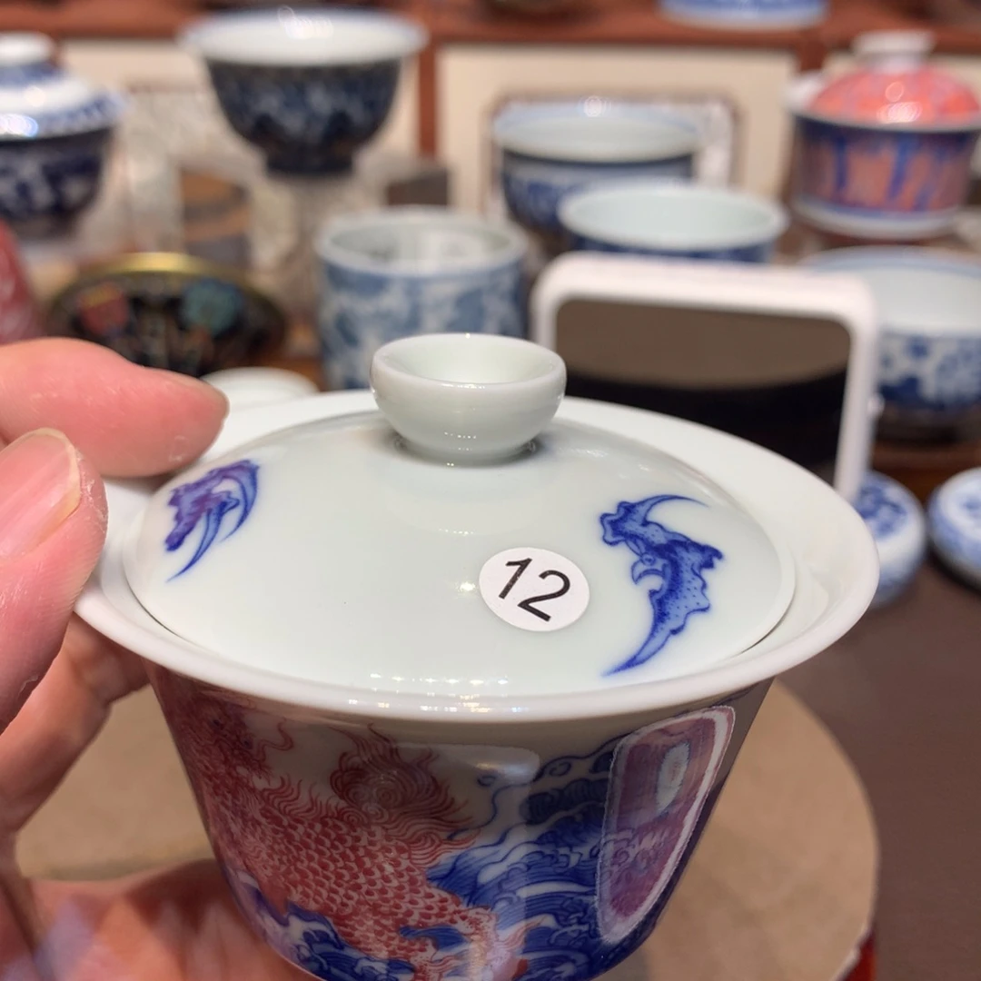 等***开12麒麟送子盖碗lf101