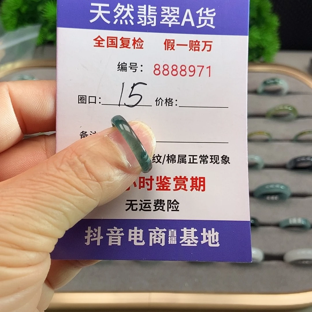 翡翠戒圈未镶嵌8971....