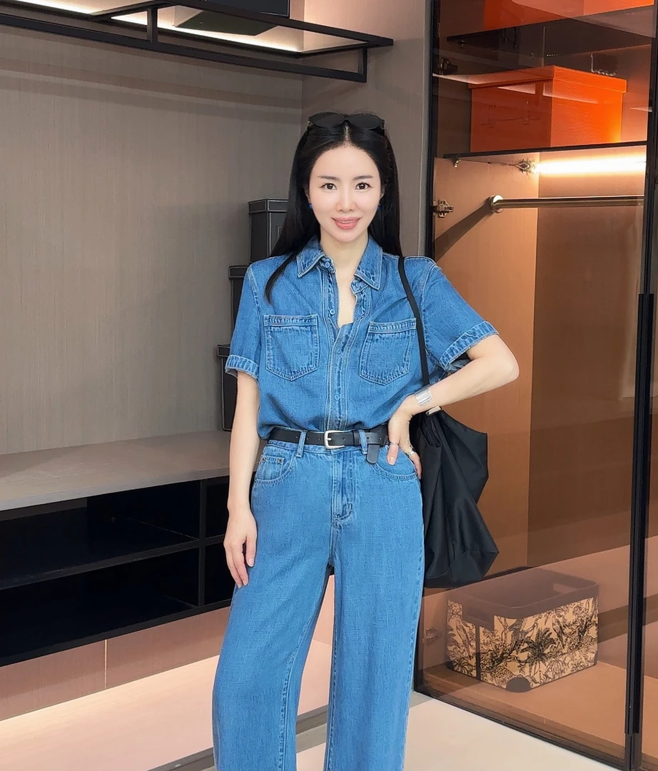 鑫燃KIKI 100莱赛尔复古洋气冰凉牛仔衬衣 JN6019 JJ