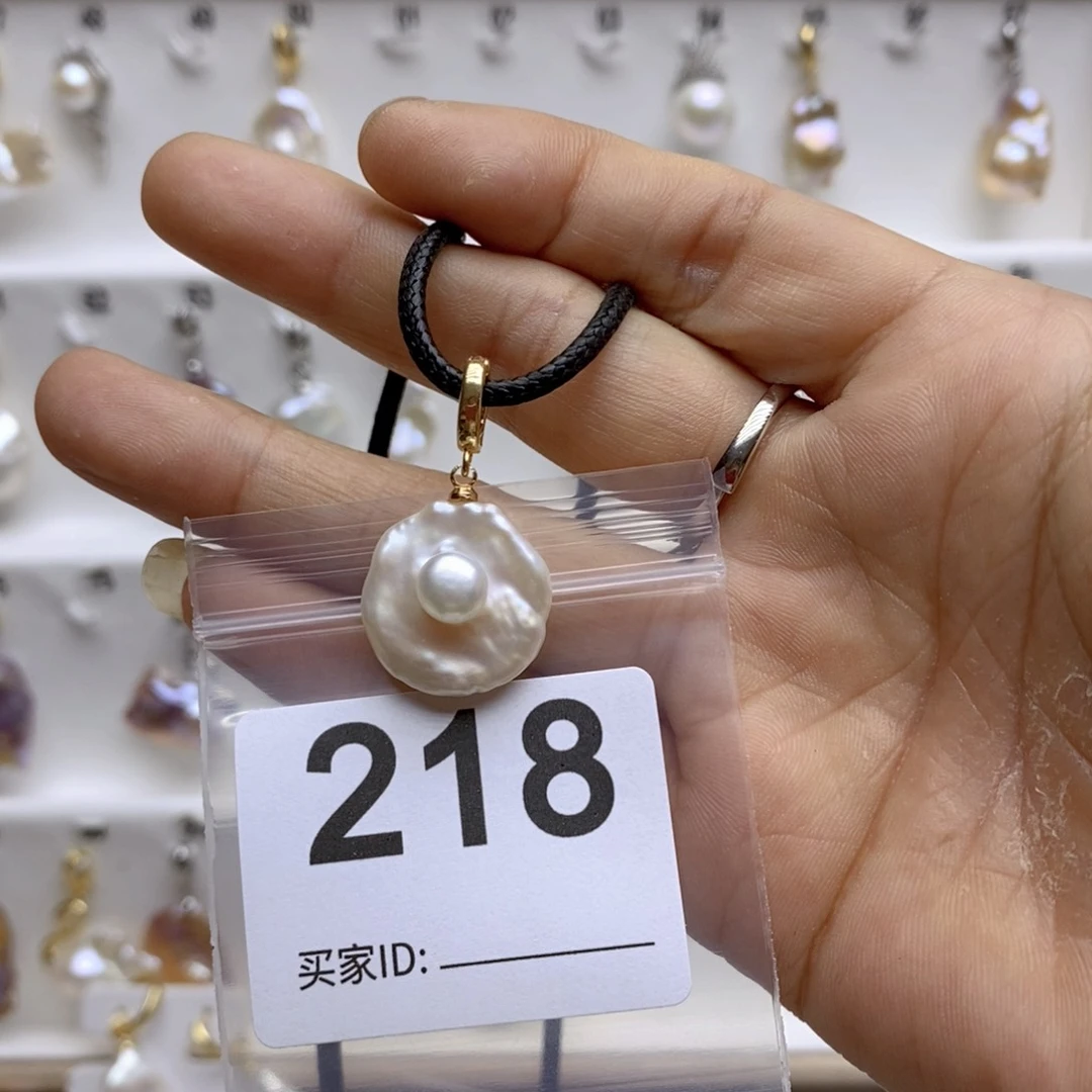 淡水珍珠颈饰银S925镶嵌218