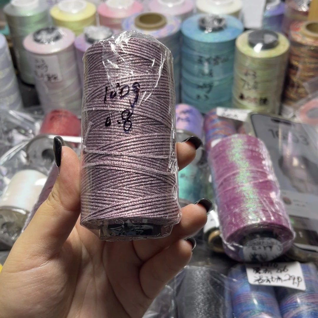 腈纶0.8洒金扁蜡100g紫调