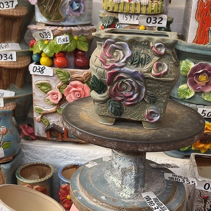 粗陶材质多肉花盆