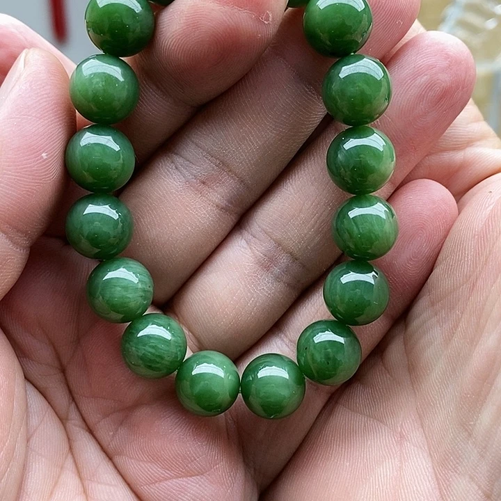 【闪购商品】未镶嵌手串和田玉碧玉12