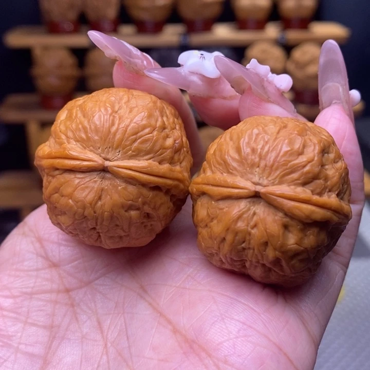 文玩核桃把件蛇皮球17号