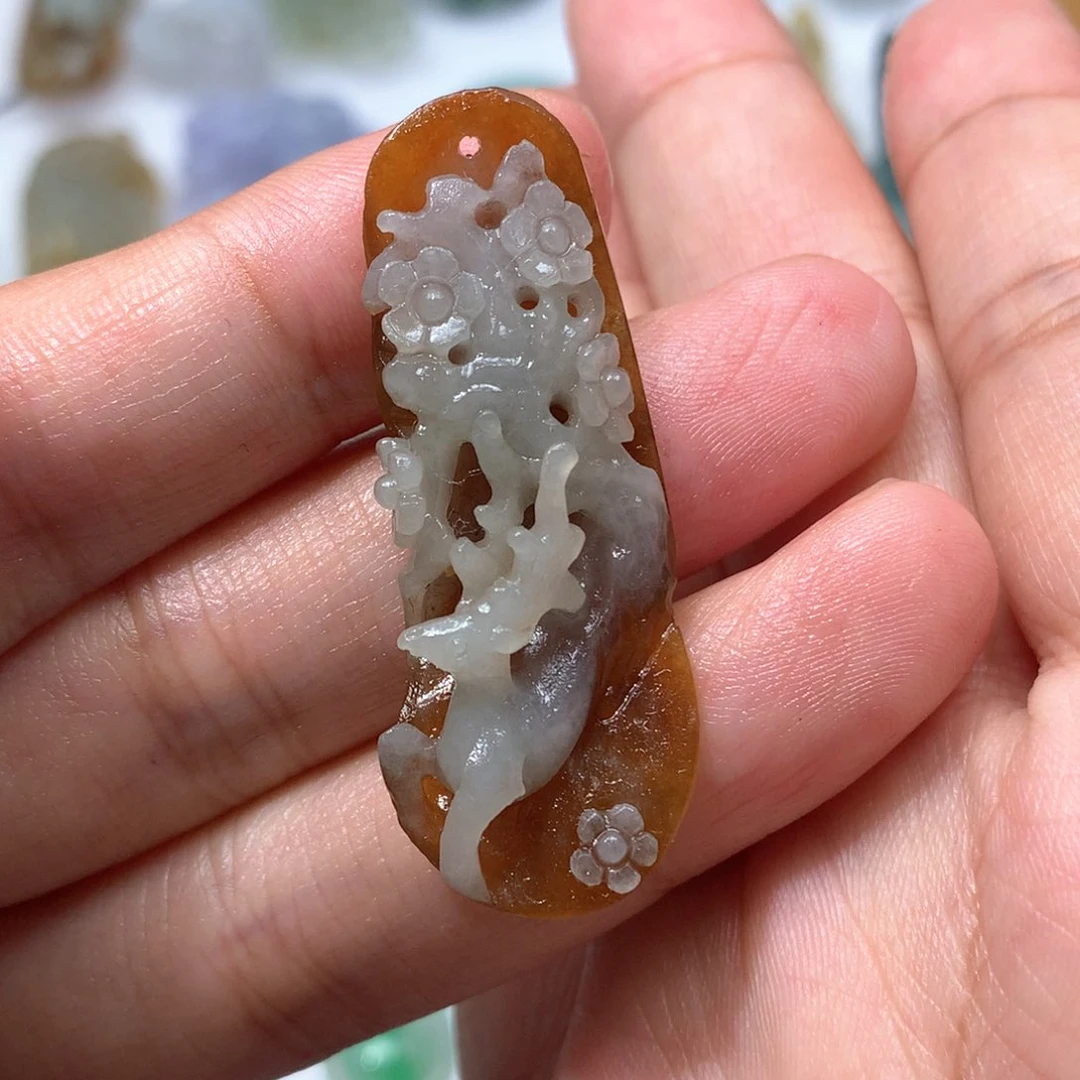 未镶嵌定制翡翠鹿牌