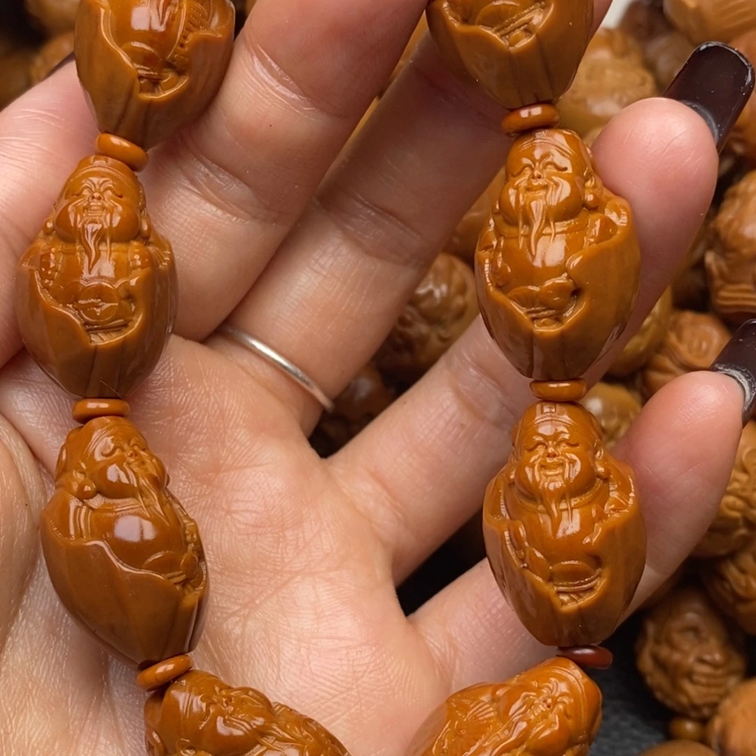 手串橄榄核包衣财神