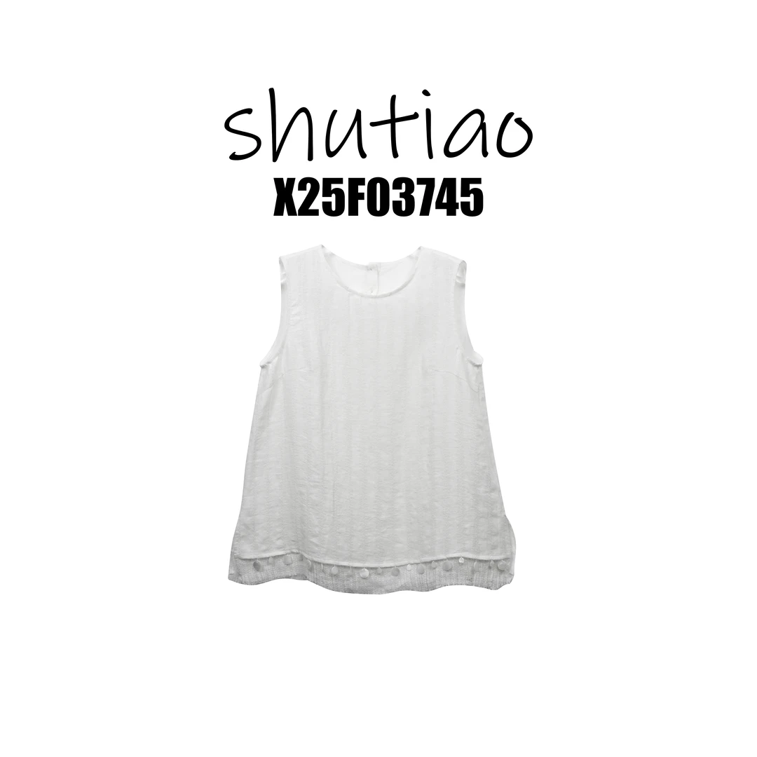 【SHUTIAO】2025夏季：新款小众设计款背心X25F03745