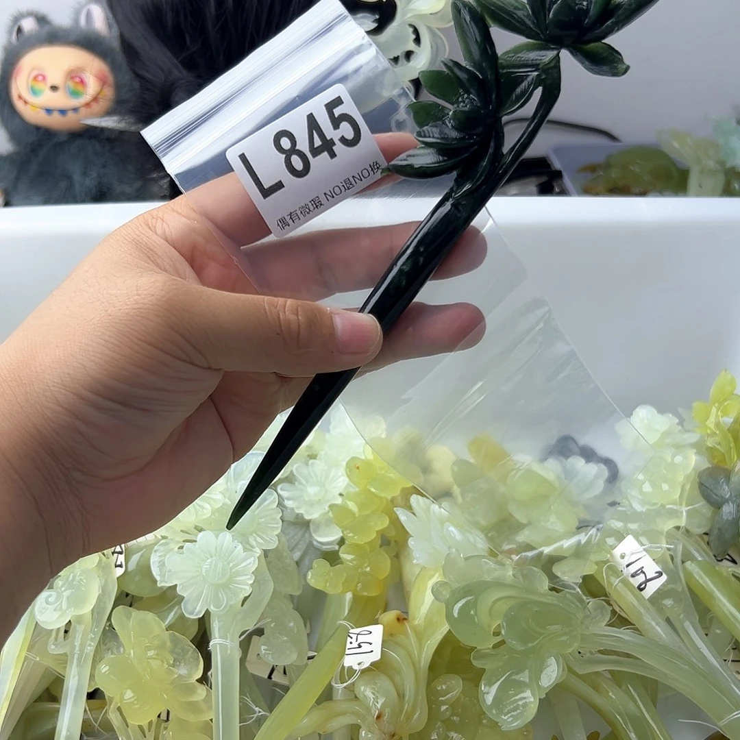 合金蛇纹石玉发饰?