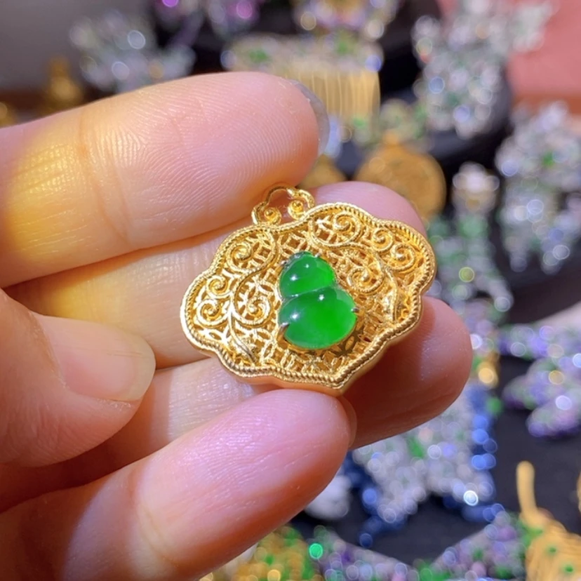 【闪购商品】银S925镶嵌挂件翡翠