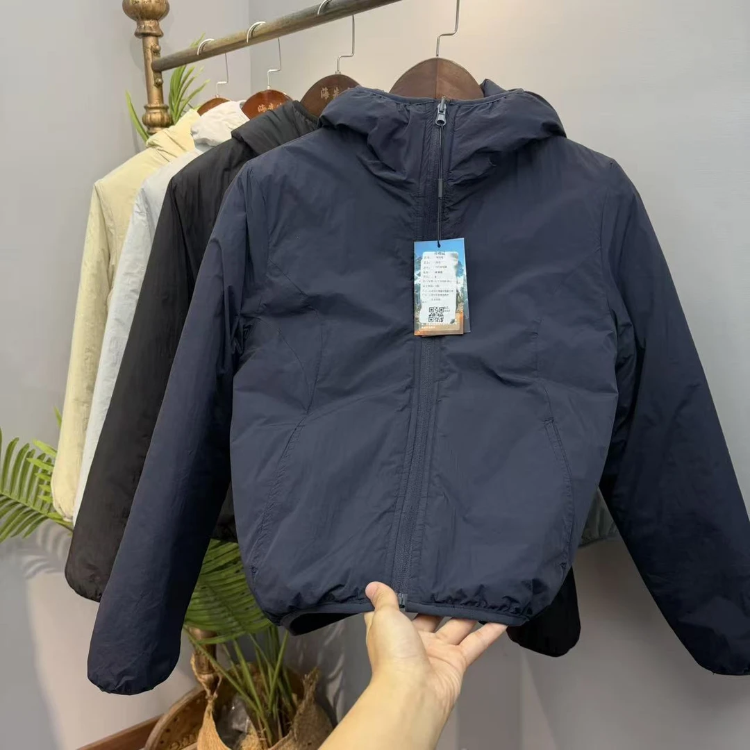 气绒服（两面穿）！短宽版轻量化！休闲连帽棉服秋冬简约棉衣Y5T2678