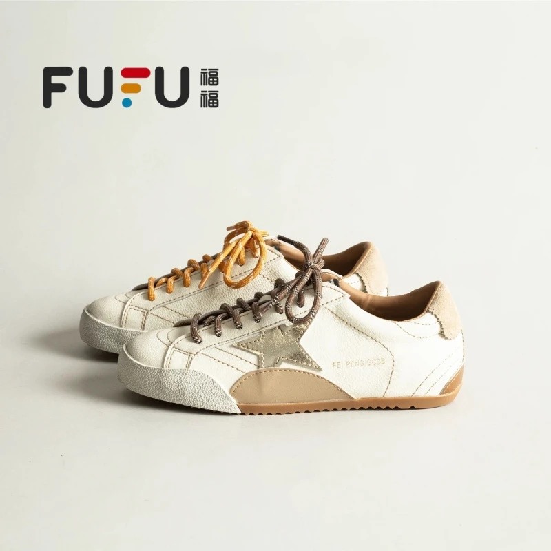 福福内增高星星板鞋女2025秋季新款小众设计感学生轻便休闲运动鞋
