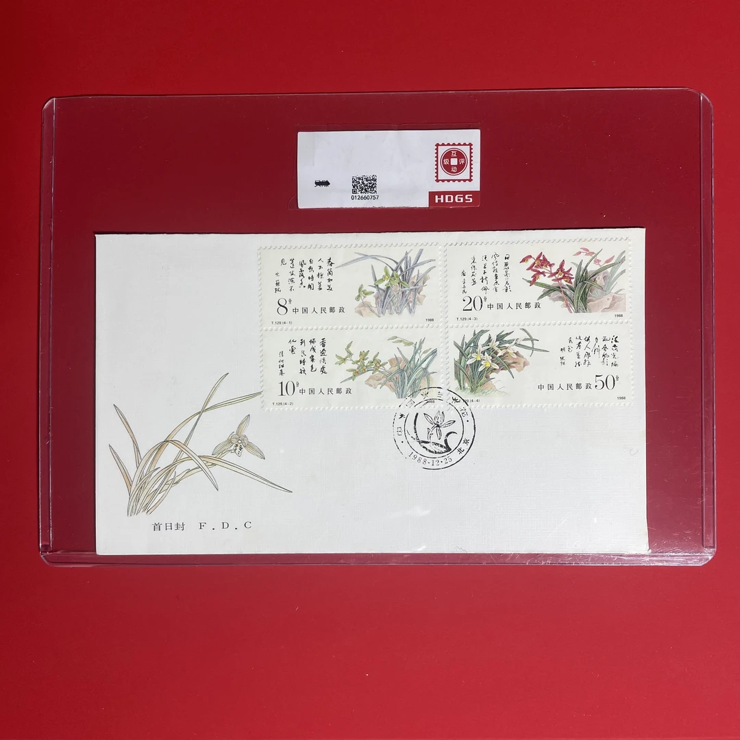 T129中国兰花首日封