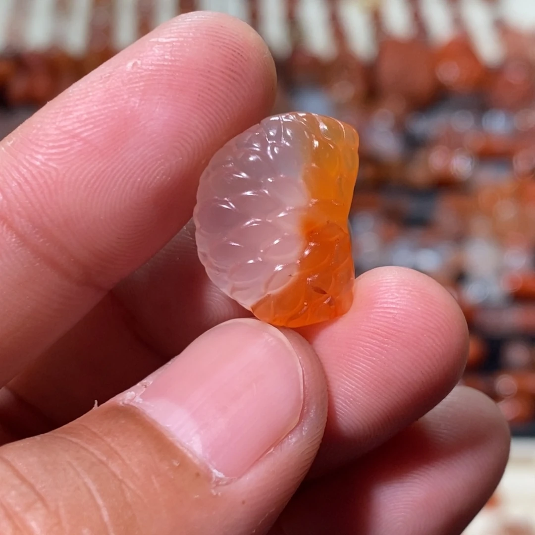 南红玛瑙冰飘未镶嵌橘子瓣4