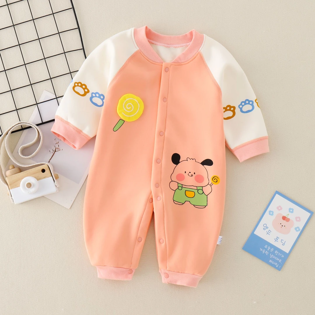 长袖男春秋新生婴A类原创设计秋冬哈衣男童女童爬服