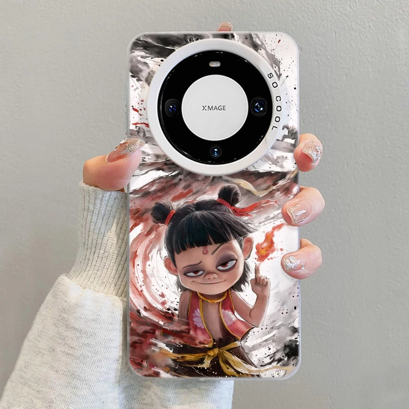 国风哪吒适用华为Mate60Pro手机壳50创意P70/60苹果15保护套防摔