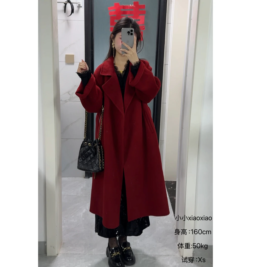 【小小专属】【西西里羊绒大衣】爆款加厚气质纯手工双面羊绒大衣