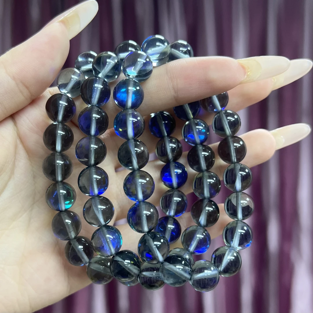 A089灰月10mm单圈手串多样性发一