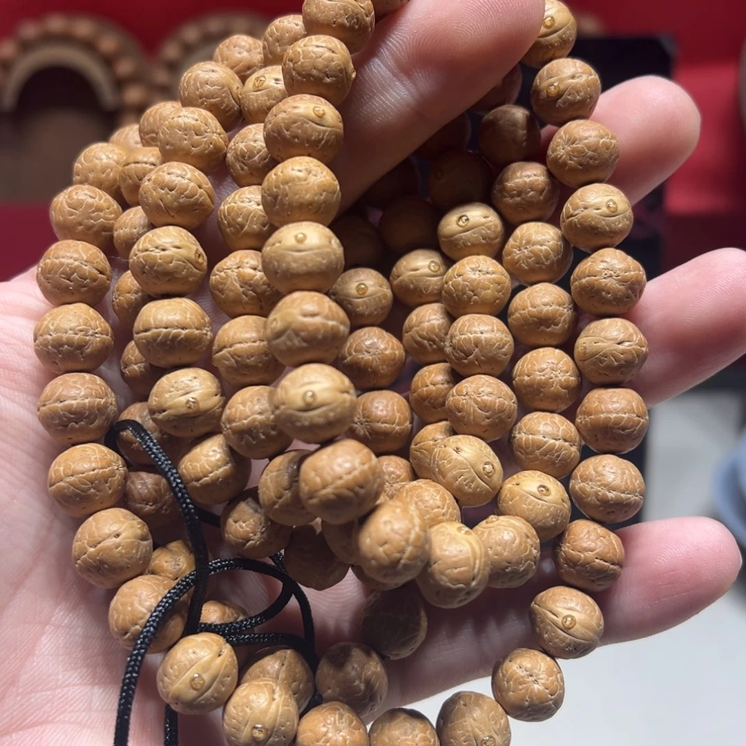 凤眼菩提手串11mm尼泊尔凤眼菩提实心飞碟108